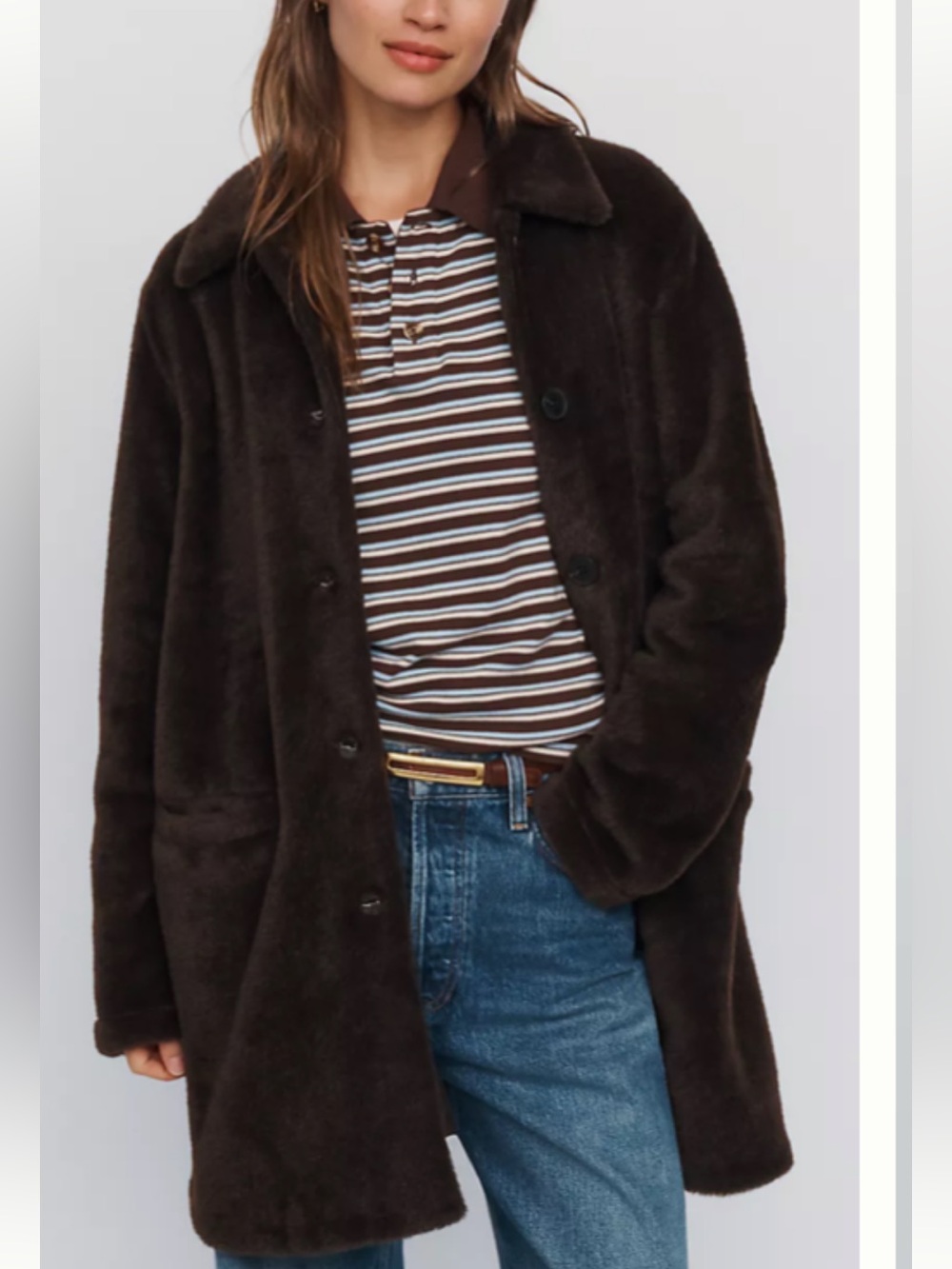 Sanctuary x Anthropologie Faux Fur Jacket